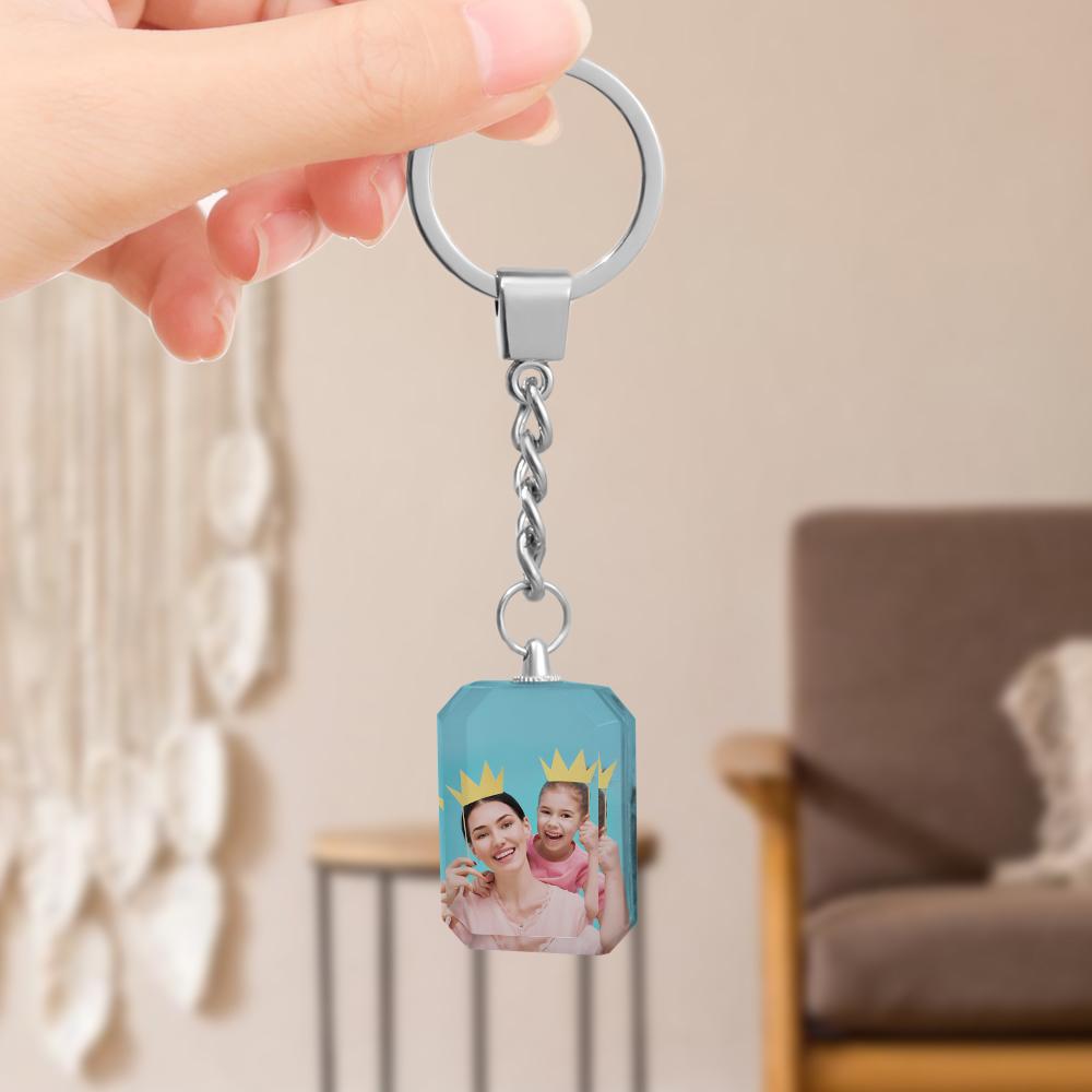 Crystal keychain with personal picture