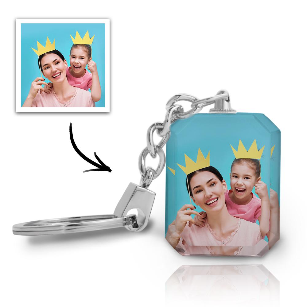 Crystal keychain with personal picture