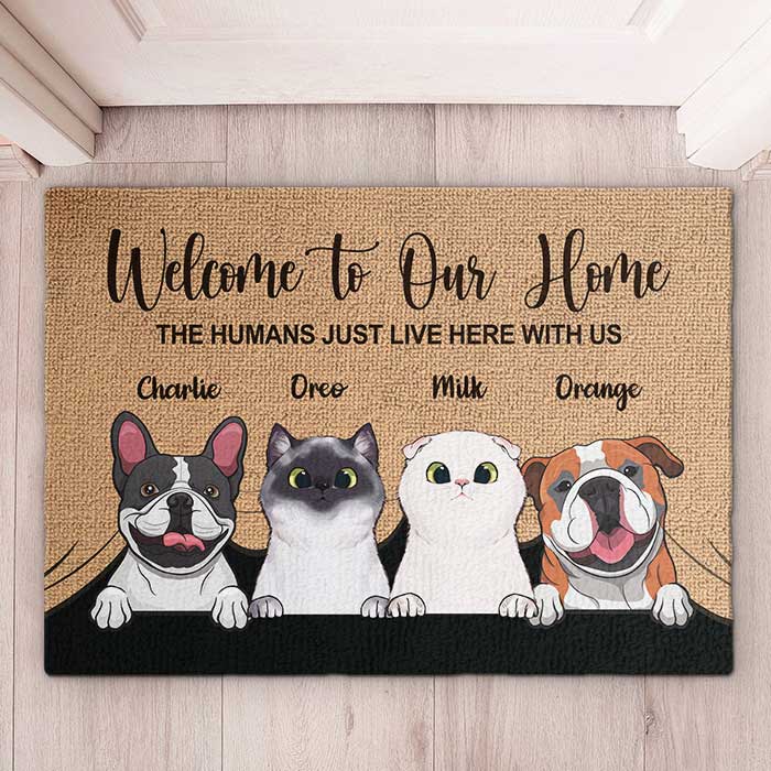Custom pet doormat