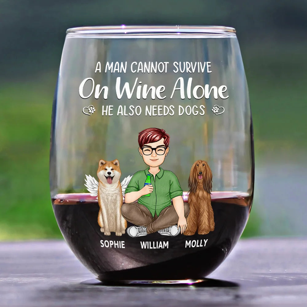 Personalized pet wine glass