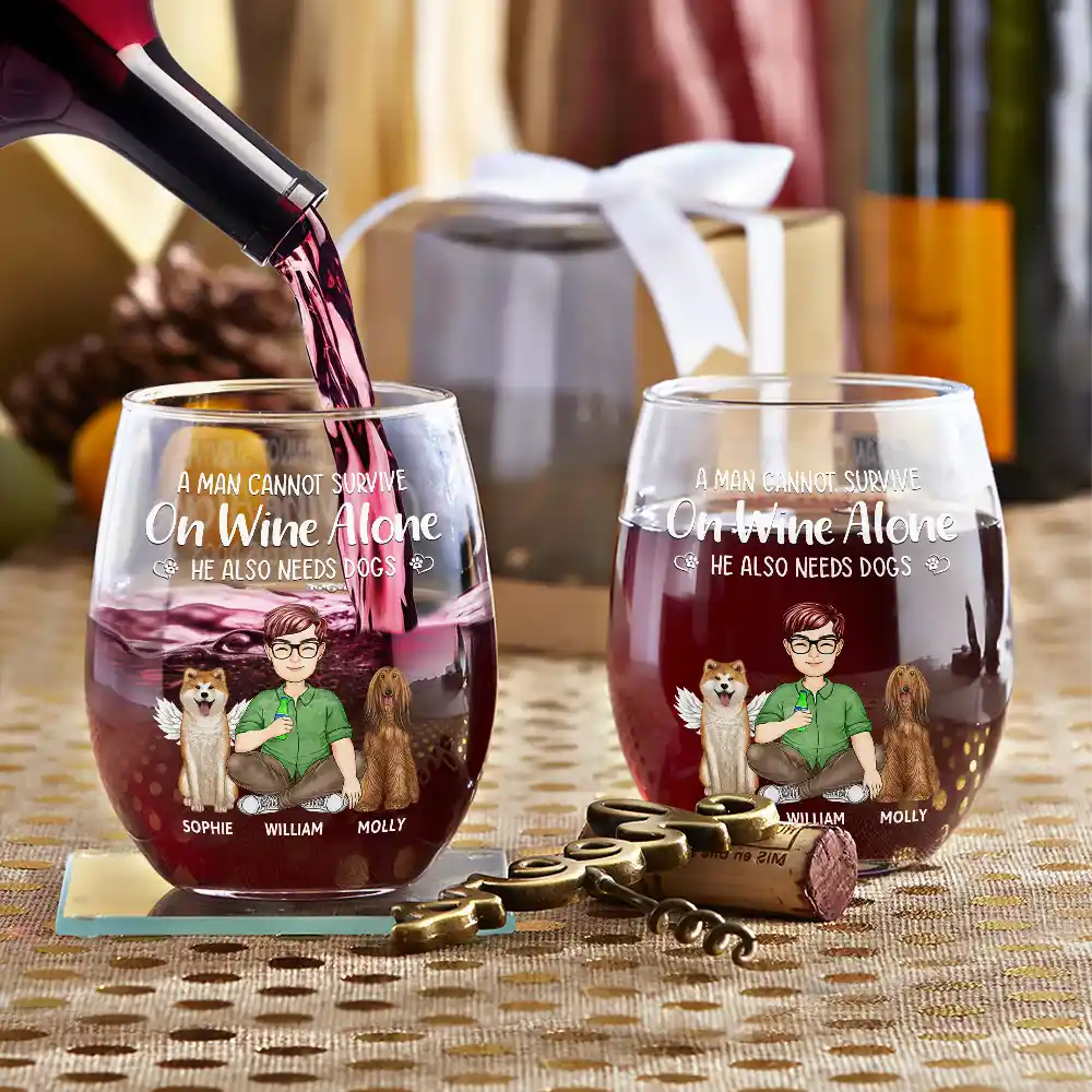 Personalized pet wine glass