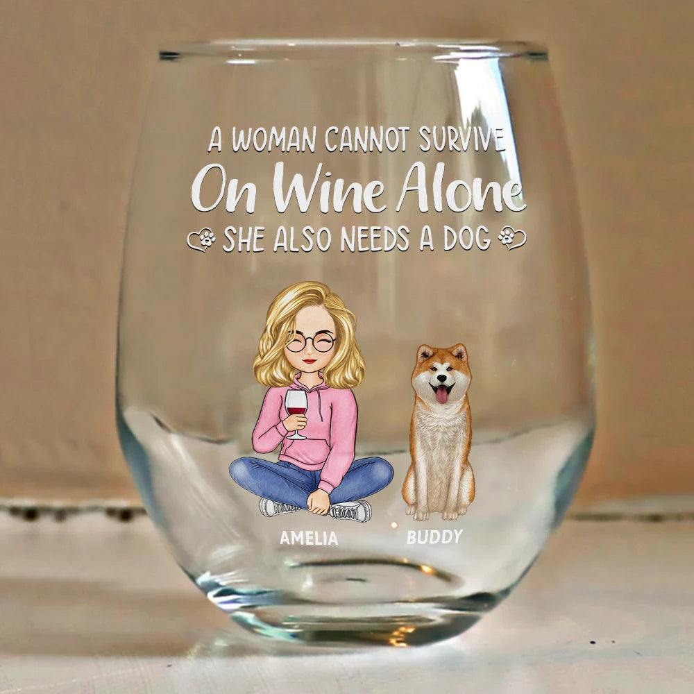 Personalized pet wine glass