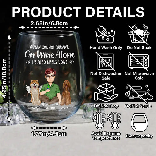 Personalized pet wine glass