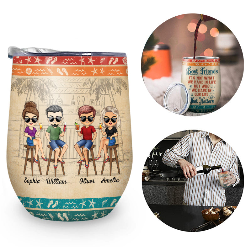 Personalized best friend wine tumbler