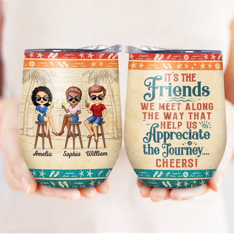Personalized best friend wine tumbler
