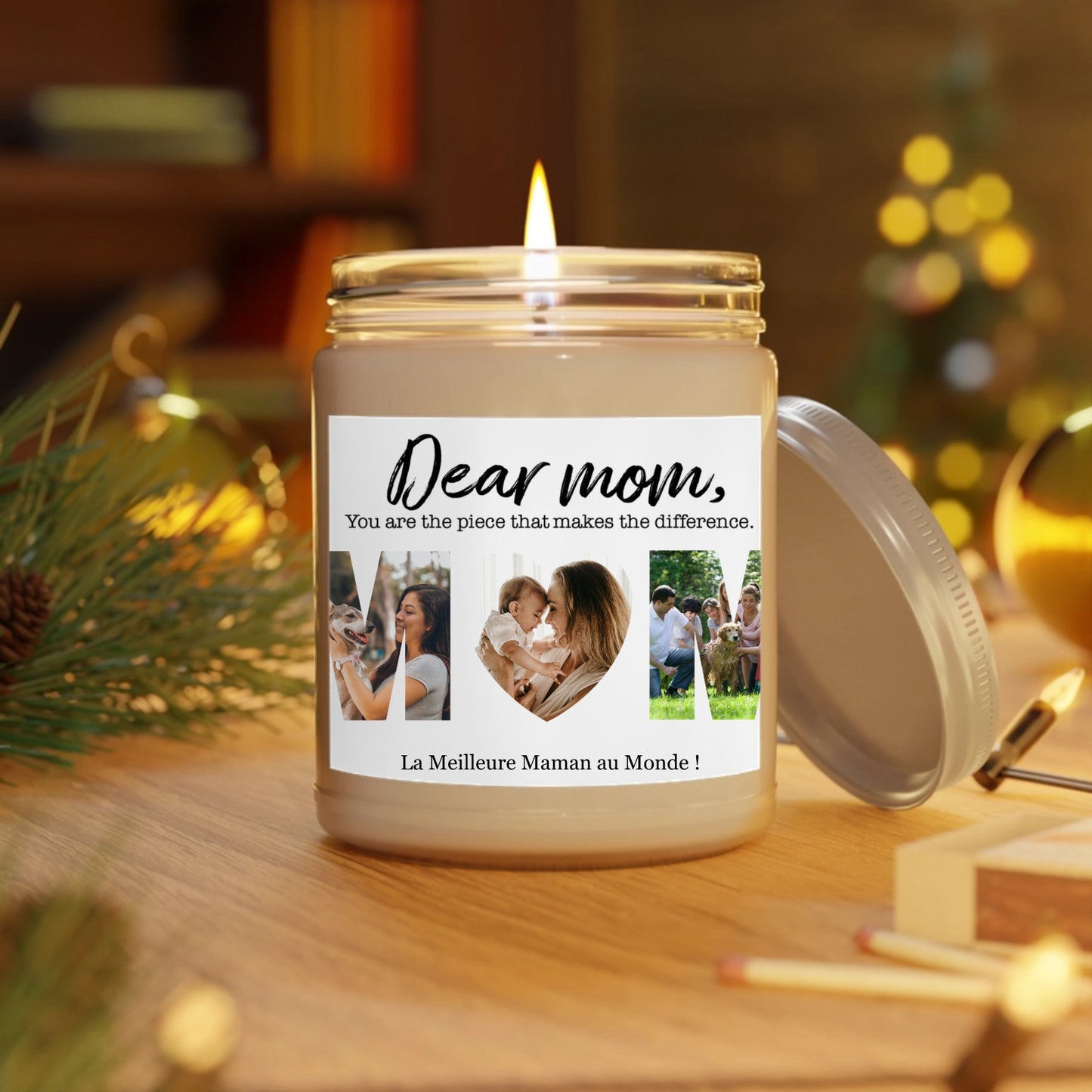 Bougie personnalisable maman