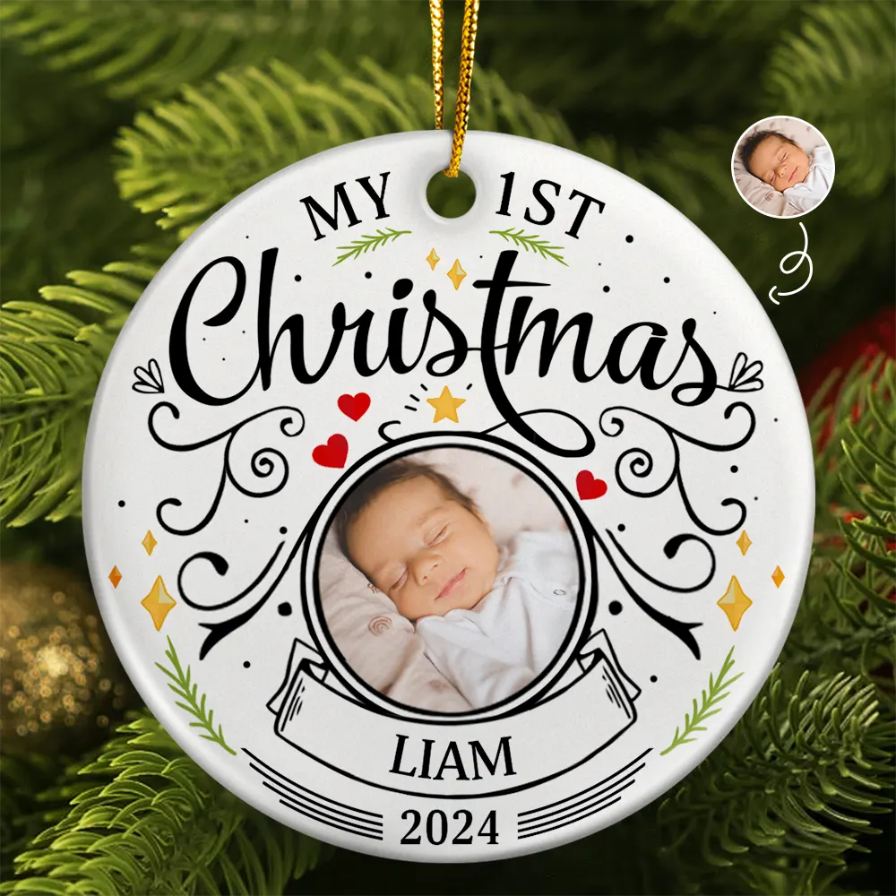 Boule noel personnalisable bébé