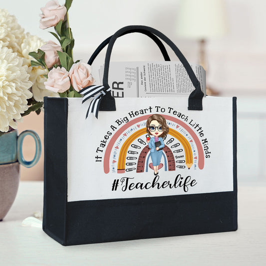 Personalized teacher tote bag