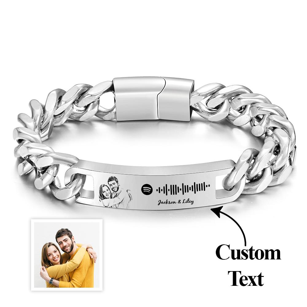 Personal engraved bracelet for him