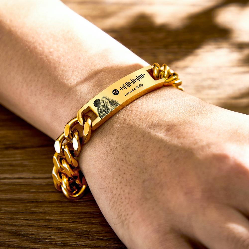 Personal engraved bracelet for him