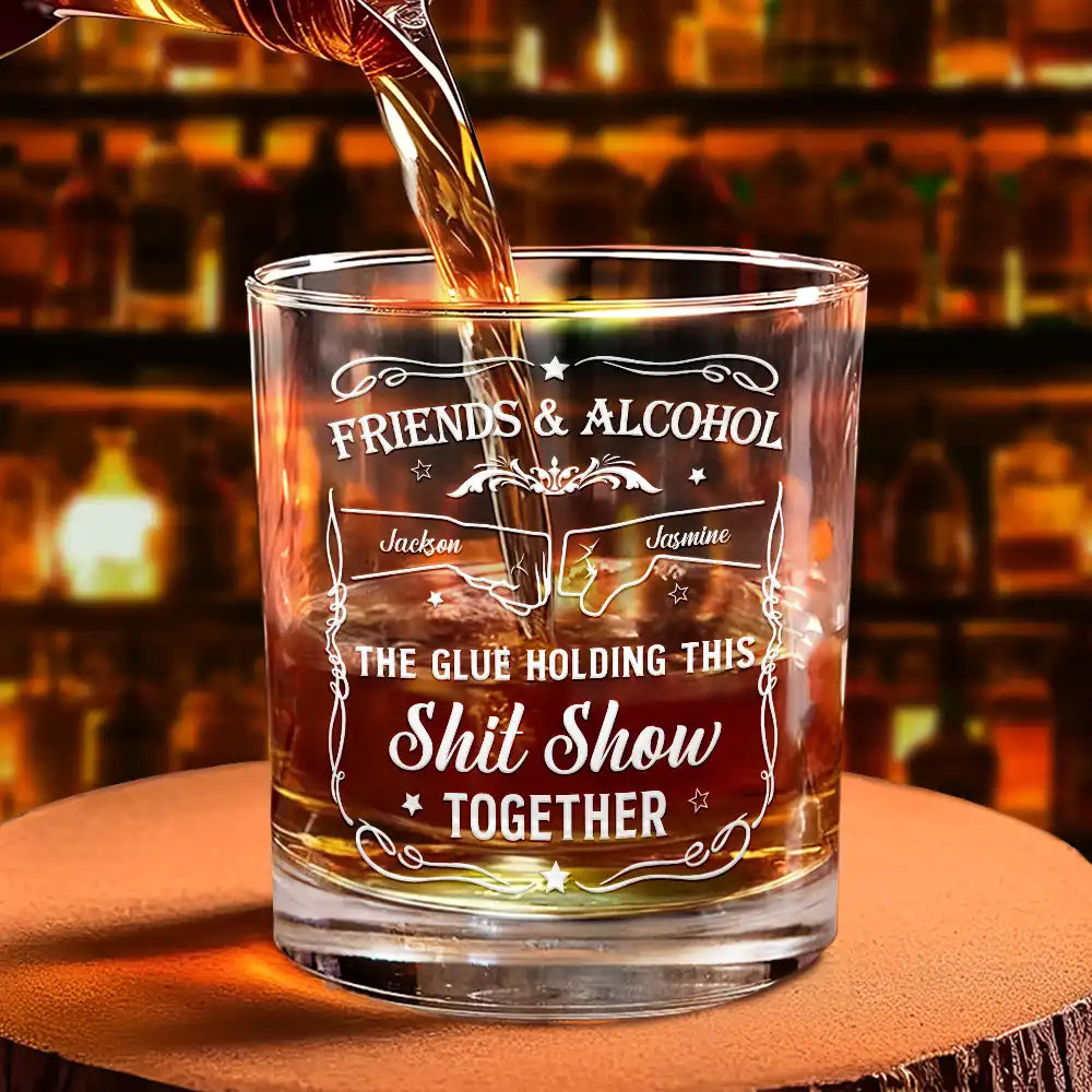 Personalized whiskey glass