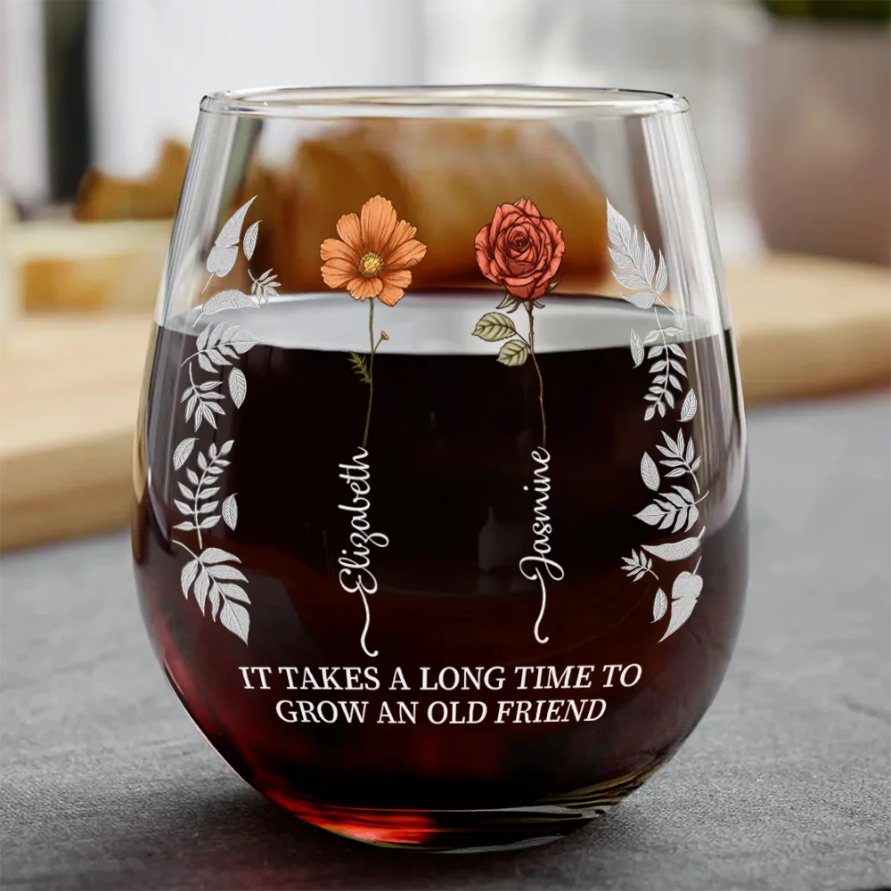 Verre vin personnalisable best friends