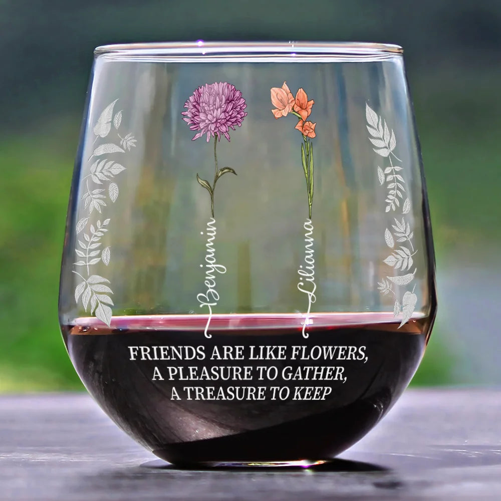 Verre vin personnalisable best friends