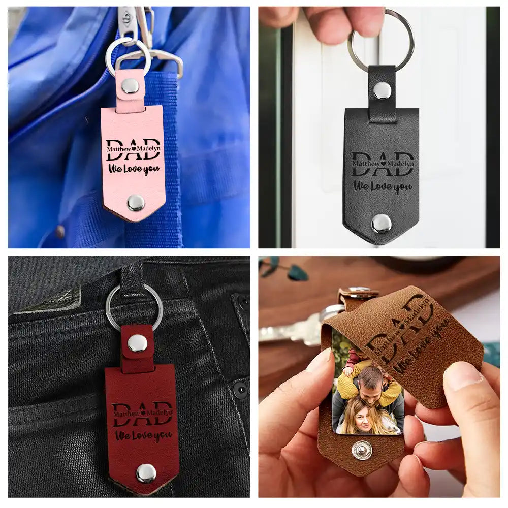 Personalized dad keychain