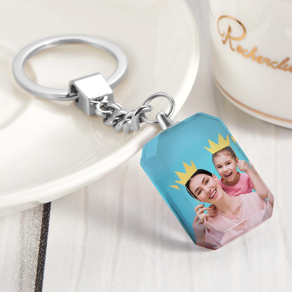 Personalized photo keychain double sided