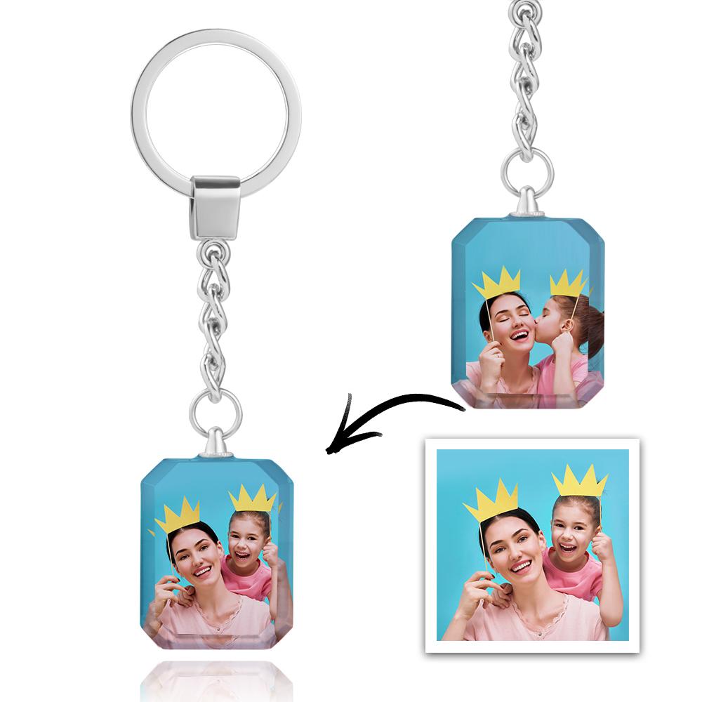 Personalized photo keychain double sided