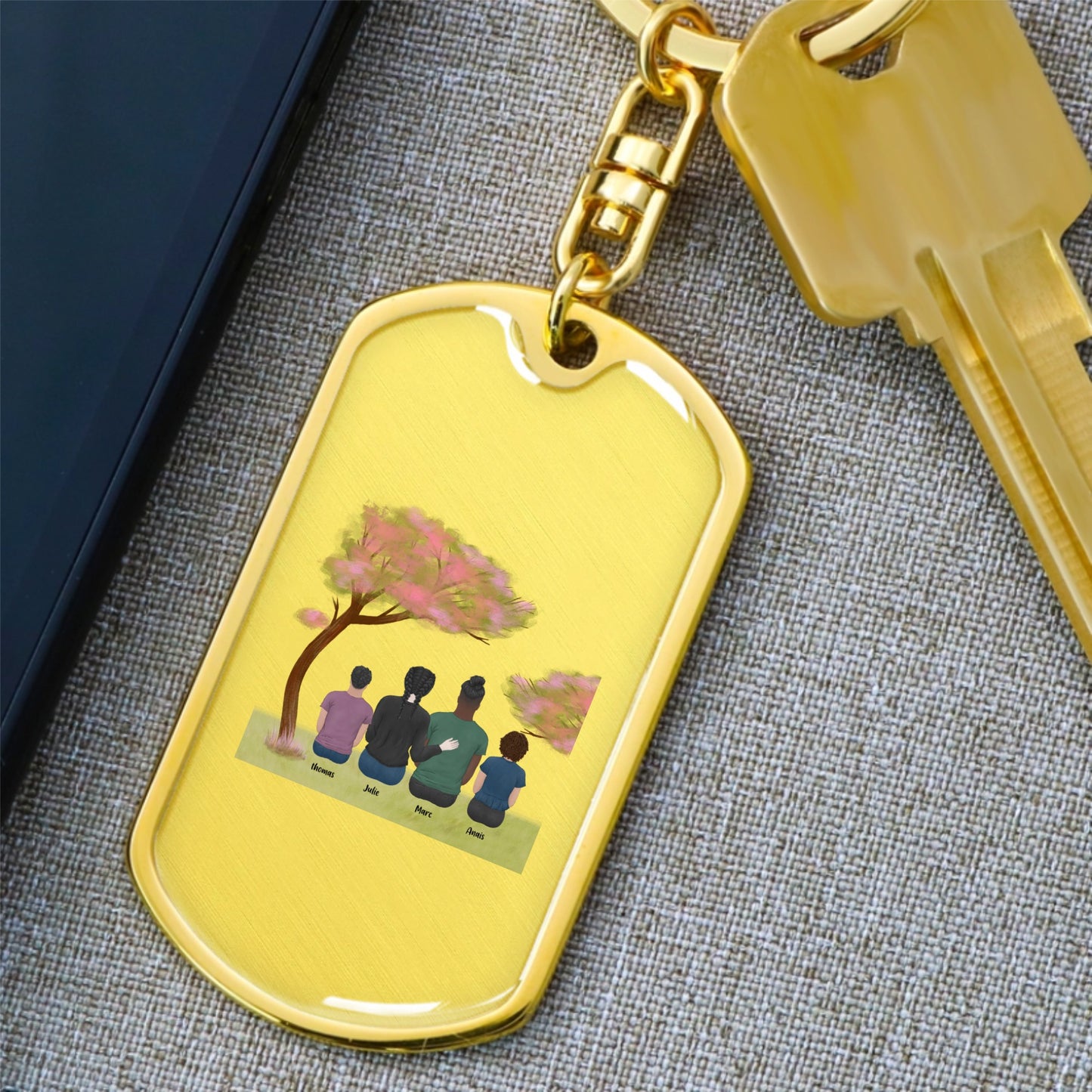 porte clef personnalise famille