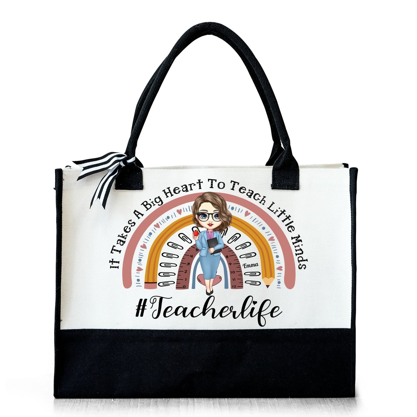 sac personnalise maitresse