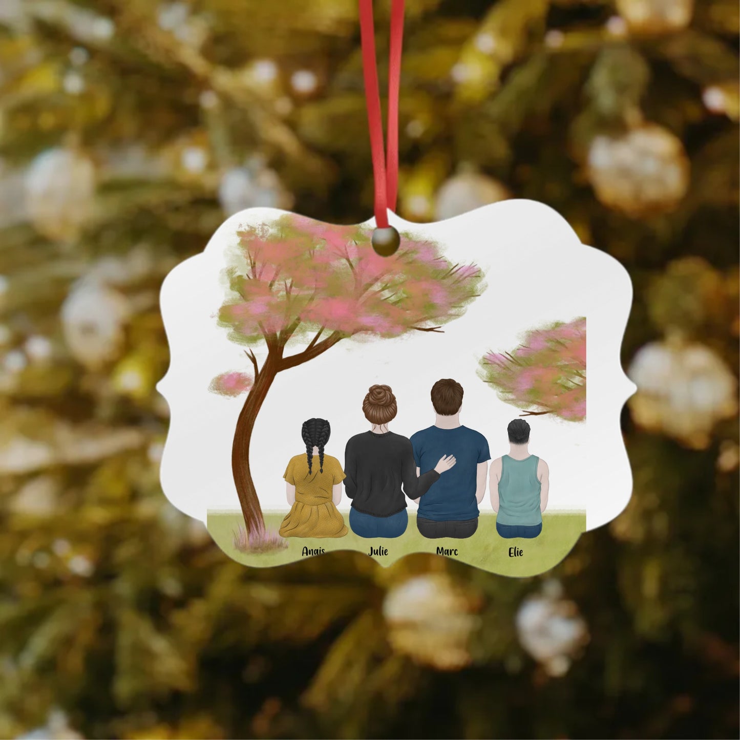Ornement de noël personnalisée famille