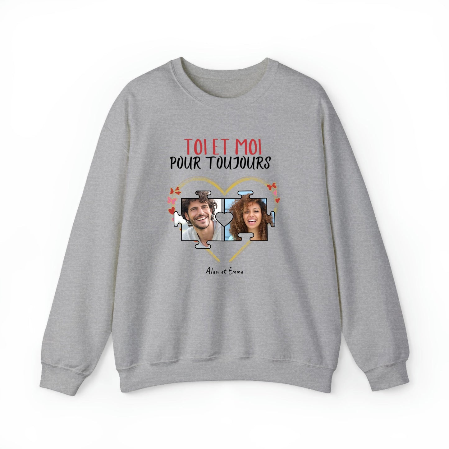 Pull personnalisé pour couple