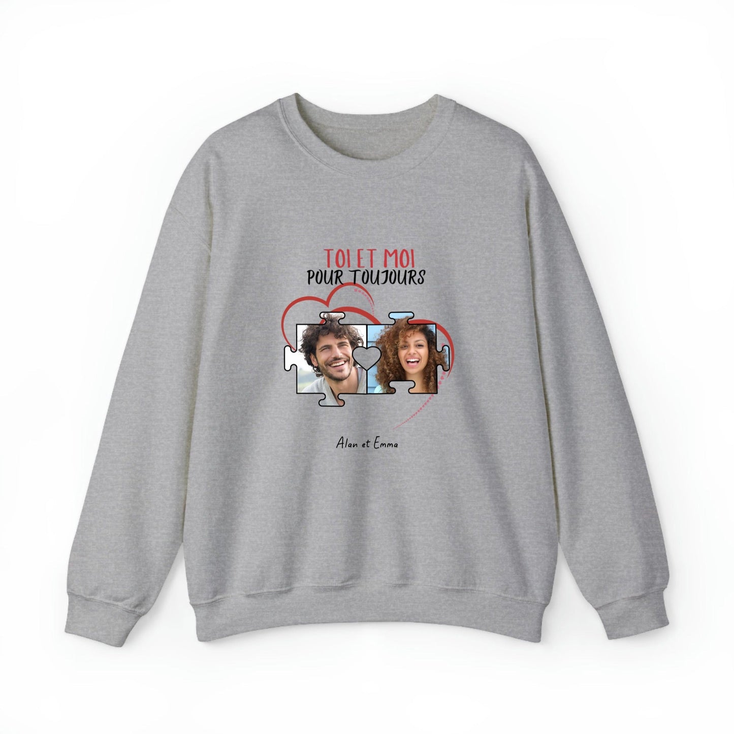 Pull personnalisé pour couple