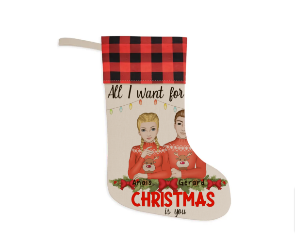 chaussette de noel a personnaliser