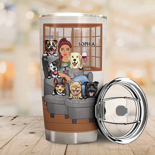 Tasse personnalisée (Meilleure maman de chien au monde) avec illustration de chien, cadeau personnalisé.