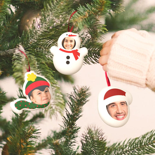 Ornement sapin noel personnalisable Visage