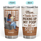 Custom Dog Mom Tumbler, Stainless Steel, unique gift with illustration and message