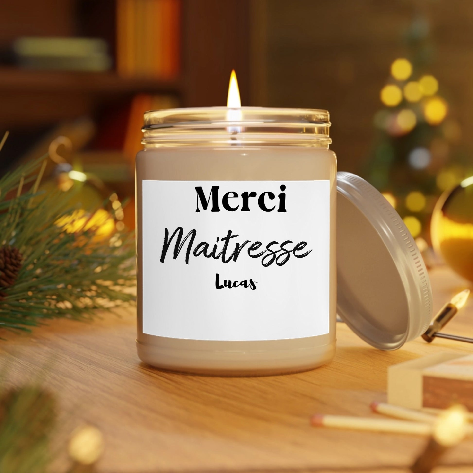 bougie personnalisee maitresse​