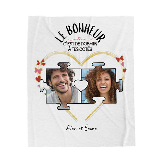couverture personnalisable amoureux