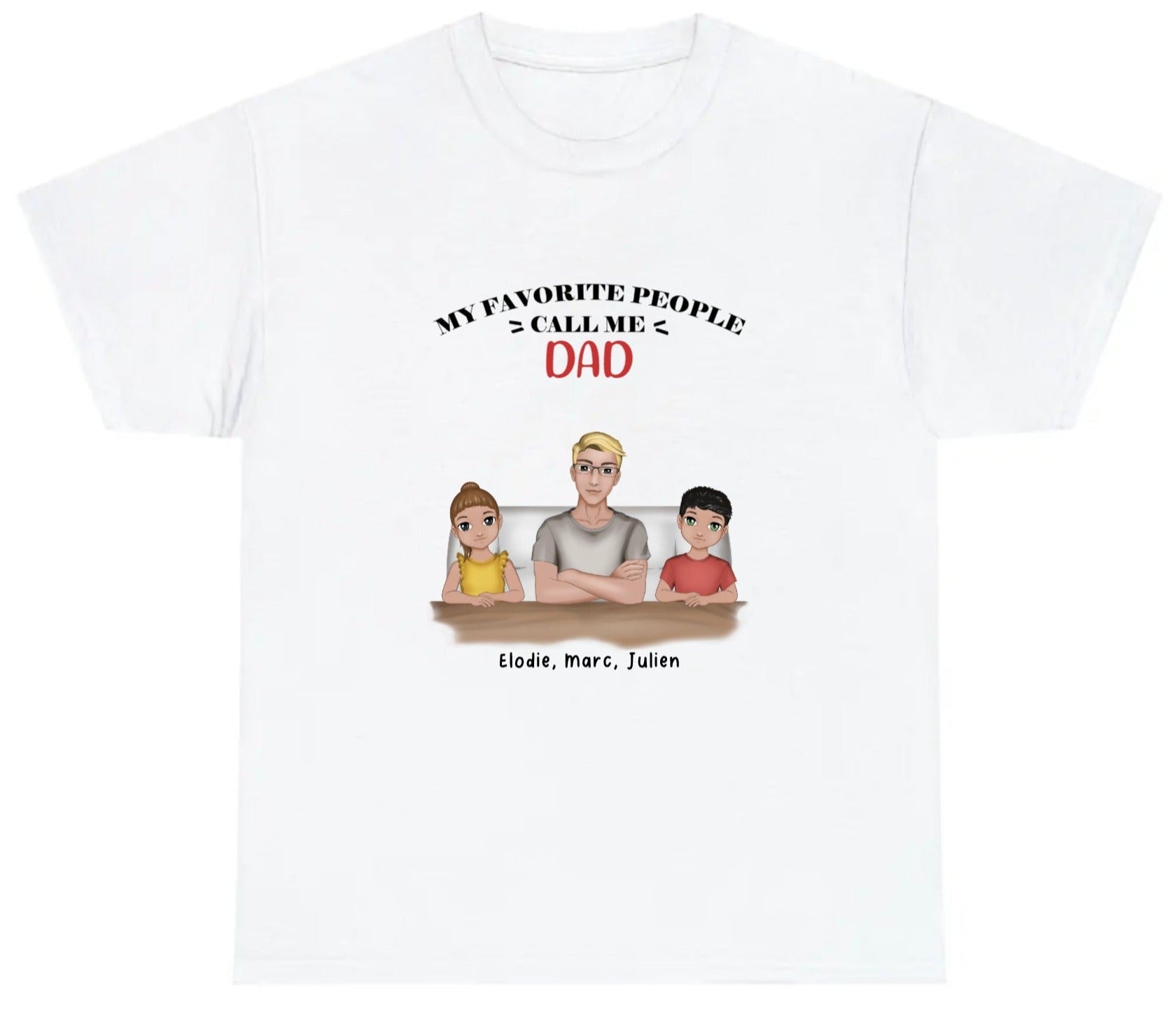 t-shirt papa personnalisé